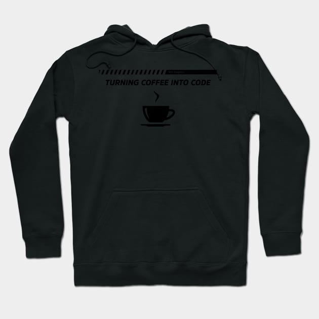 Turning Coffee Into Code - Funny Programming Jokes - Light Color Hoodie by springforce